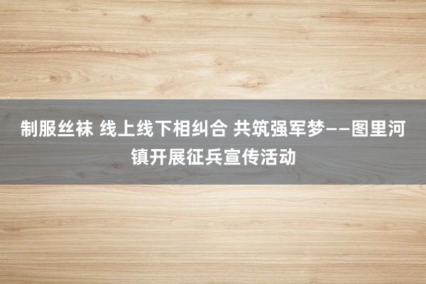 制服丝袜 线上线下相纠合 共筑强军梦——图里河镇开展征兵宣传活动