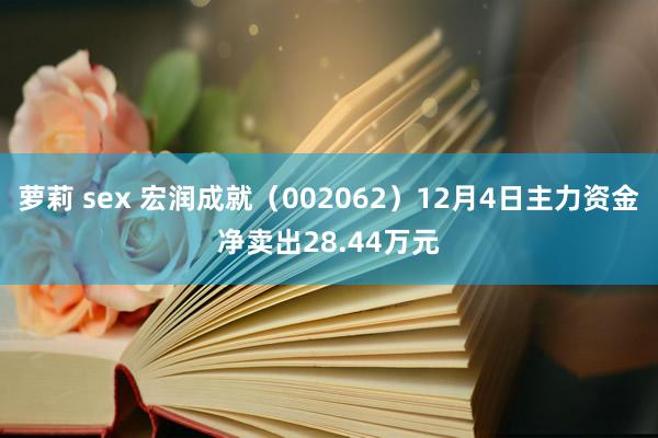 萝莉 sex 宏润成就（002062）12月4日主力资金净卖出28.44万元