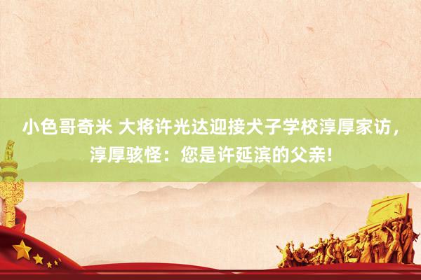 小色哥奇米 大将许光达迎接犬子学校淳厚家访，淳厚骇怪：您是许延滨的父亲!