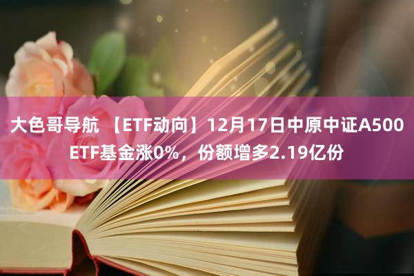 大色哥导航 【ETF动向】12月17日中原中证A500ETF基金涨0%，份额增多2.19亿份