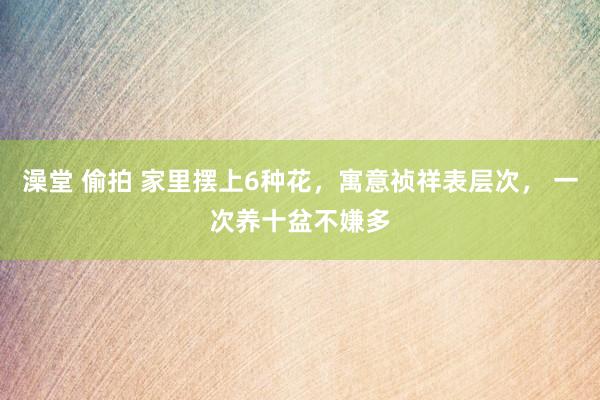 澡堂 偷拍 家里摆上6种花，寓意祯祥表层次， 一次养十盆不嫌多