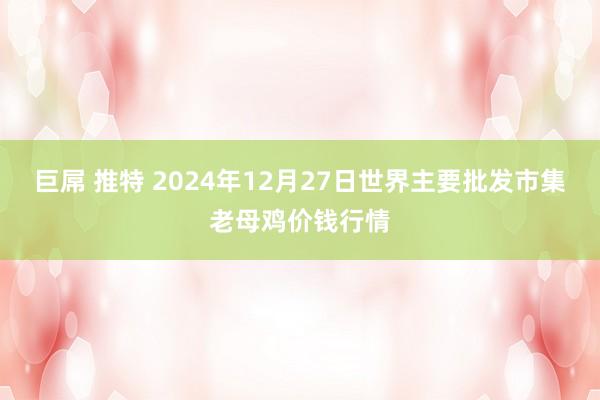 巨屌 推特 2024年12月27日世界主要批发市集老母鸡价钱行情