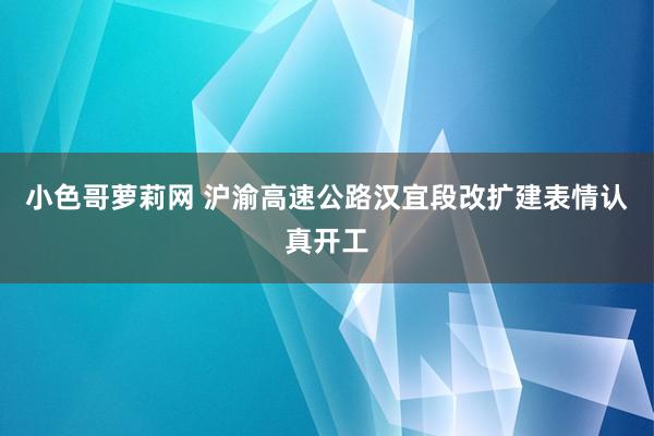 小色哥萝莉网 沪渝高速公路汉宜段改扩建表情认真开工
