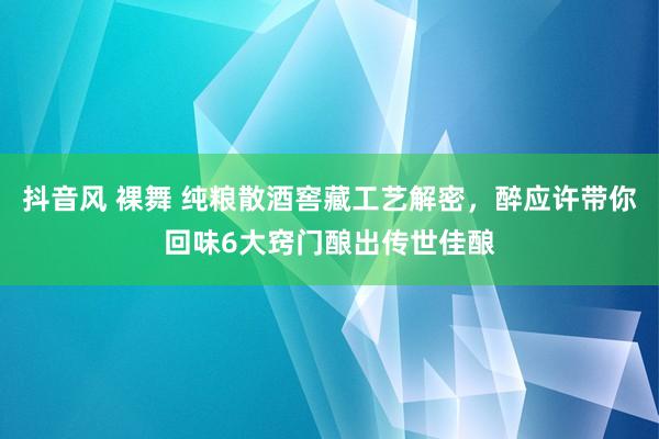 抖音风 裸舞 纯粮散酒窖藏工艺解密，醉应许带你回味6大窍门酿出传世佳酿