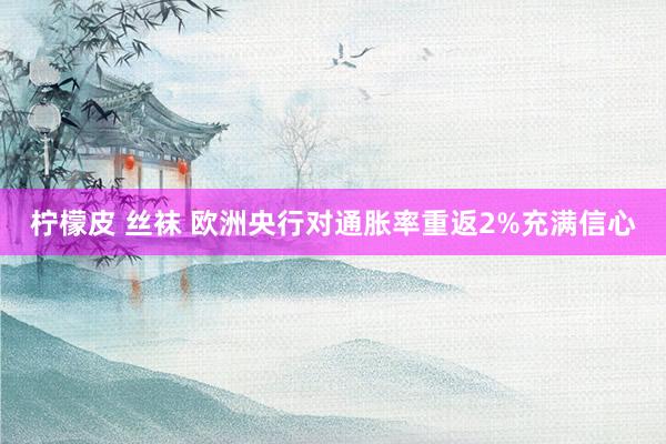 柠檬皮 丝袜 欧洲央行对通胀率重返2%充满信心