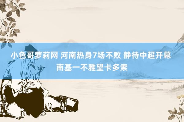 小色哥萝莉网 河南热身7场不败 静待中超开幕 南基一不雅望卡多索