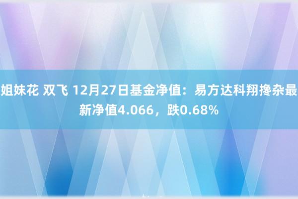 姐妹花 双飞 12月27日基金净值：易方达科翔搀杂最新净值4.066，跌0.68%
