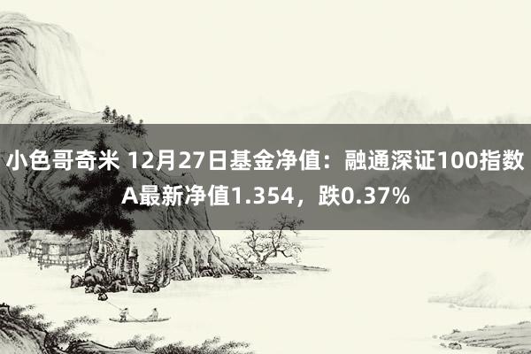 小色哥奇米 12月27日基金净值：融通深证100指数A最新净值1.354，跌0.37%