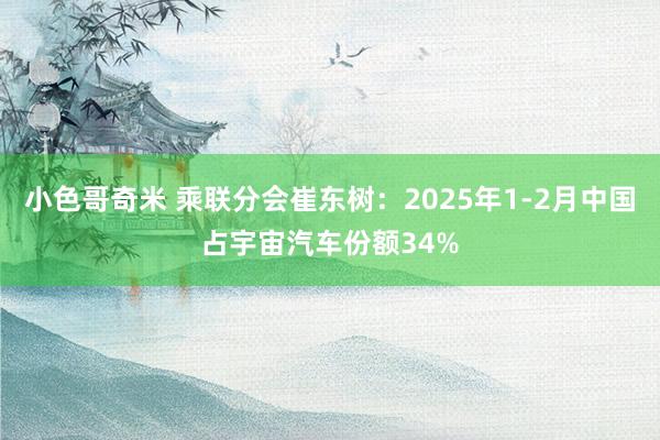 小色哥奇米 乘联分会崔东树：2025年1-2月中国占宇宙汽车份额34%