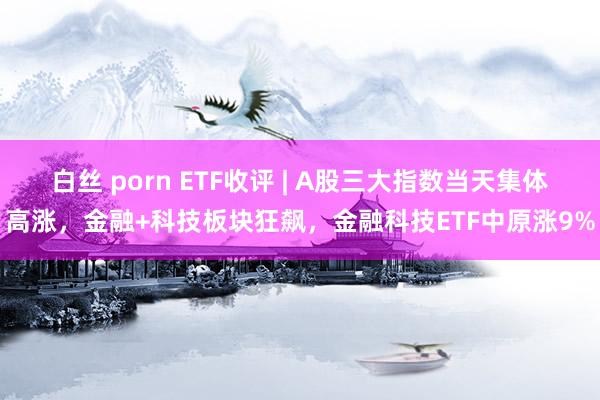 白丝 porn ETF收评 | A股三大指数当天集体高涨，金融+科技板块狂飙，金融科技ETF中原涨9%