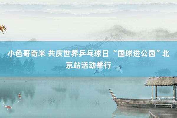 小色哥奇米 共庆世界乒乓球日 “国球进公园”北京站活动举行
