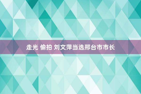走光 偷拍 刘文萍当选邢台市市长